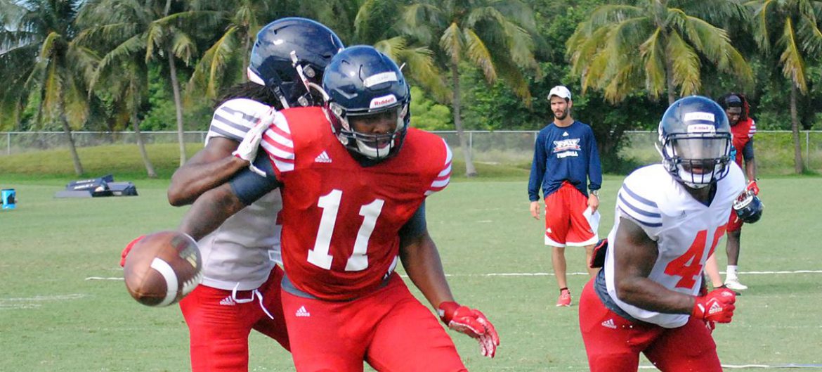 HARD KNOCKS at the OX: Tackling Issues <div class='secondary-title'><span style='color:#818181;font-size:14px;'>FAU coach Lane Kiffin tells the Owls to tone it down after seeing too much tackling during  the first day in full pads.</div>