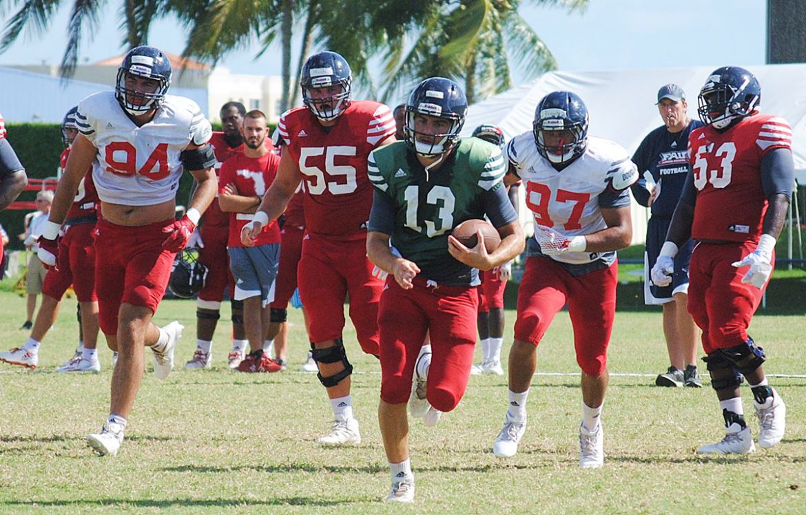 Three Way Battle? <div class='secondary-title'><span style='color:#818181;font-size:14px;'>With Driskel sidelined again, Daniel Parr showed why he's a viable candidate to start at quarterback for FAU.</div>