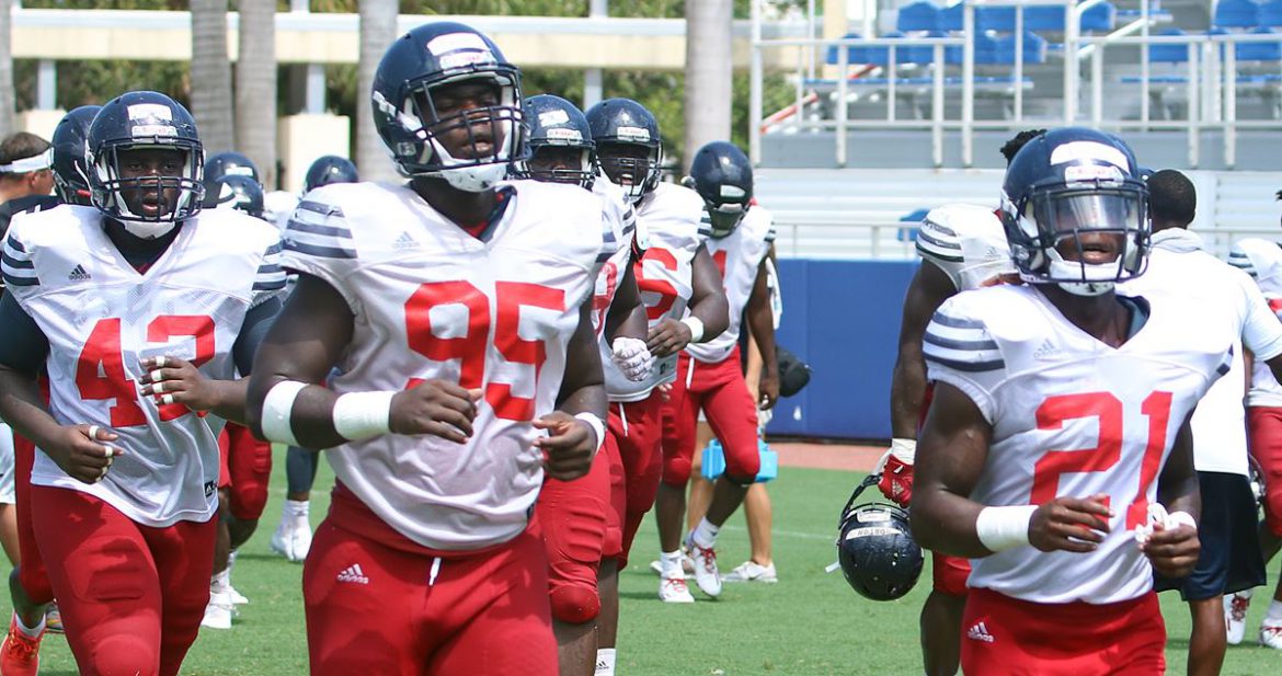 Lessons Learned <div class='secondary-title'><span style='color:#818181;font-size:14px;'>The offense looked unimpressive, the defense plays with energy and the QB battle rage on. Here are five things we learned from FAU football's Saturday scrimmage.</div>