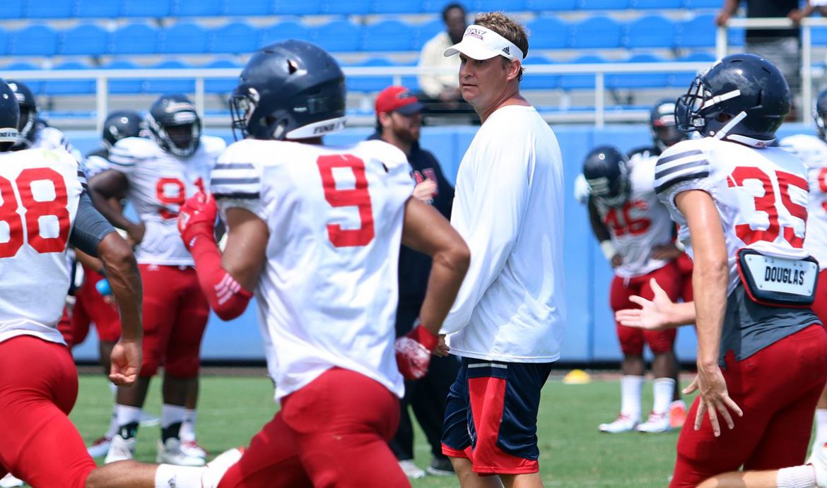 Lessons Learned <div class='secondary-title'><span style='color:#818181;font-size:14px;'>The offense looked unimpressive, the defense plays with energy and the QB battle rage on. Here are five things we learned from FAU football's Saturday scrimmage.</div>