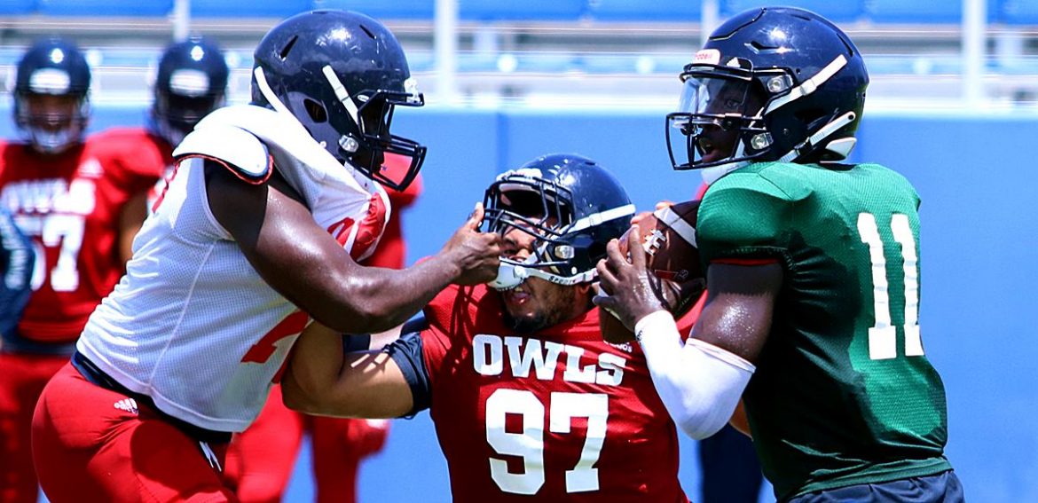 Offensive Progress <div class='secondary-title'><span style='color:#818181;font-size:14px;'>FAU's defense didn't dominate the second fall scrimmage like it did a week ago, but Lane Kiffin still praised the first team unit as looking 