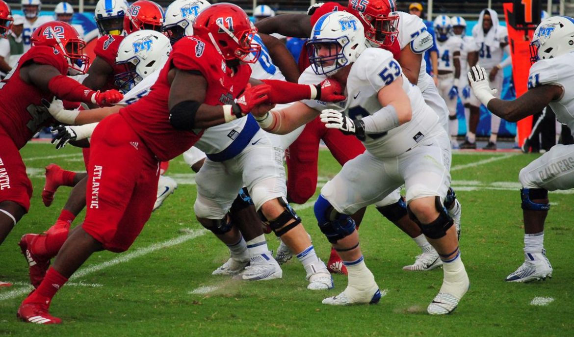 Four Down Territory:<br> FAU 28, MTSU 13 <div class='secondary-title'><span style='color:#818181;font-size:14px;'>Meiko Dotson delivers again, the Tronti-cat package ignites FAU's running game and the surprising passing game struggles covered in our Four Down Territory analysis.</div>
