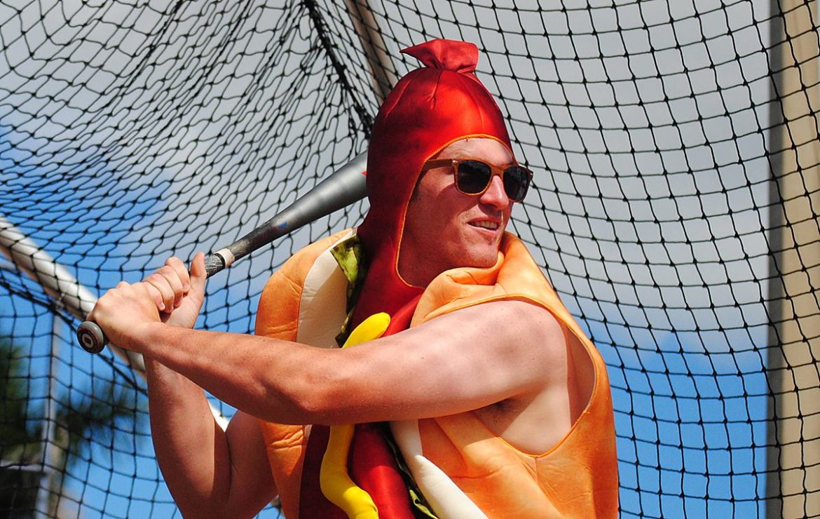 Dress for Success <div class='secondary-title'><span style='color:#818181;font-size:14px;'>FAU baseball's annual Halloween practice included white men who couldn't jump, a hot dog and and a Blue Martini. </div>