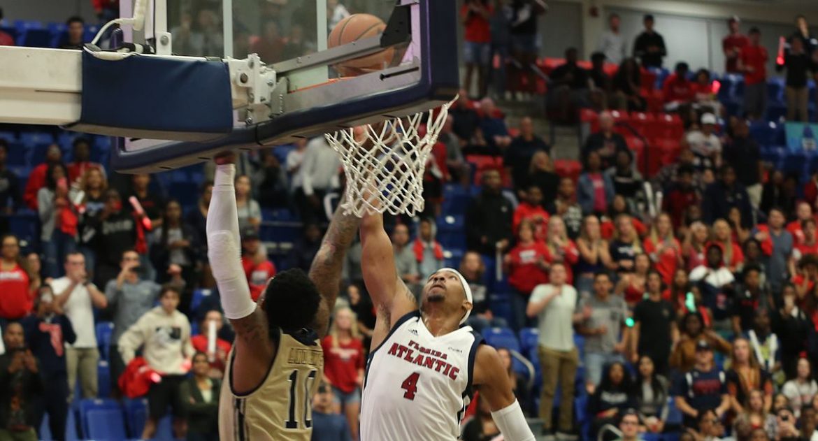 In and Out <div class='secondary-title'><span style='color:#818181;font-size:14px;'>Xavian Stapleton's driving bid to tie the game in the closing seconds rattles out, and FAU falls to rival FIU in a thriller.</div>