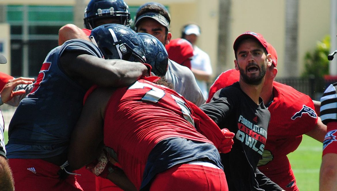Bonner Ejected <div class='secondary-title'><span style='color:#818181;font-size:14px;'>FAU defensive end Tim Bonner ejected from the Owls spring game after throwing punches at his teammates during an arguement.</div>